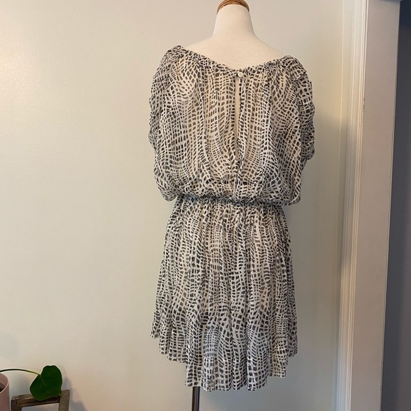 Silk SheerPuff Ruched Sleeve Dress by Joie - Picture 4 of 6